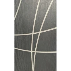 Porta Blindata per Esterno con Pannello Moderno Grigio Pantografato