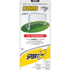 Porta da Calcio Pieghevole 92x56x50 cm Salvaspazio Acciaio Impermeabile