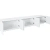 Porta TV Moderno Bianco 240 Basso Mobile Soggiorno Anta Battente Credenza