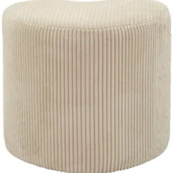 Pouf a Cuore Camera da Letto Salone Bianco 49x45x42 cm Plissettato