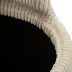Pouf da Toeletta Contenitore Bianco Imbottito per Camera Soggiorno