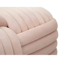 Pouf Panca Velluto Rosa Rettangolare Elegante Salotto Camera da Letto