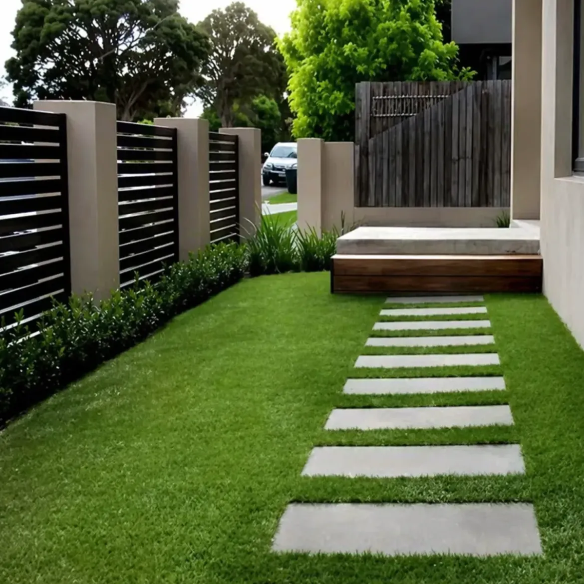 Prato Sintetico 5x1 m UV Resistente 20 mm Verde Effetto Erba Lattice