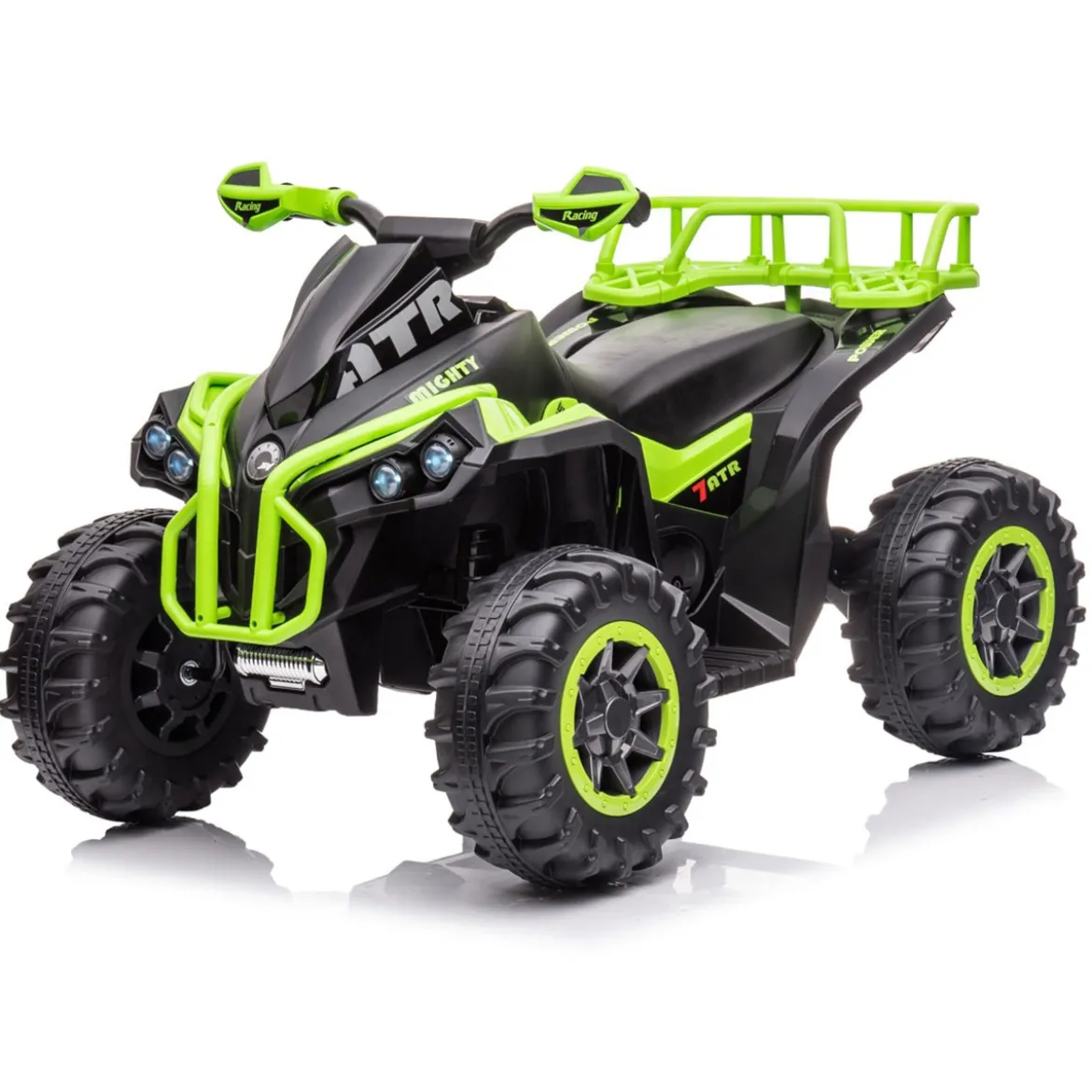 Quad Elettrico Verde a 4 Ruote per Bambino Auto Macchina a Batteria 12 V