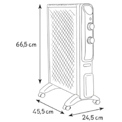 Radiatore Elettrico Potenza Regolabile 1000-1500 W Pannello in Mica