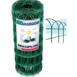 Rete Ornamentale Aiuola 90 cm Altezza Cavatorta Rotolo 25 Metri Zincato Verde