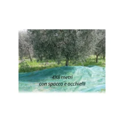 Rete per Raccolta Olive 4x8 metri con Spacco Occhielli Metallo Telo Antispina