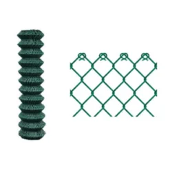 Rete per Recinzione Plastificata Verde a maglia sciolta 50x50cm H200 25 metri