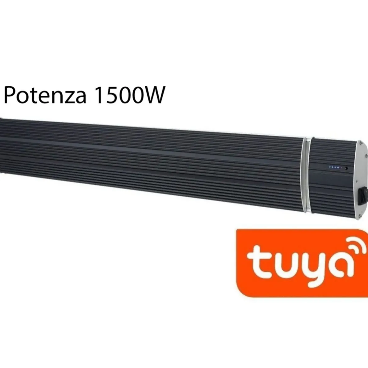 Riscaldatore a Infrarossi WiFi 1500W Stufa con Telecomando da Esterno