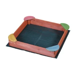 Sabbiera Legno Fantasy 100x100x17H cm Giochi Manualità Bambini Sabbia Giardino