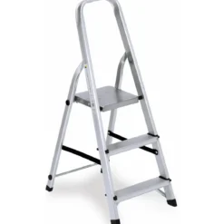 Scala in Alluminio 3 Gradini Comoda e Robusta Scalini Max 150kg Sgabello Casa