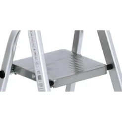 Scala in Alluminio 4 Gradini Robusta Scalini Max 150kg Sgabello Lavori Scaletta