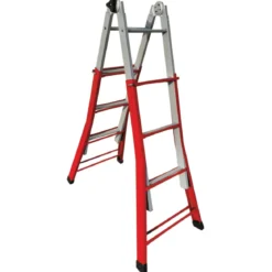 Scala Telescopica 4+4 Gradini Allungabile 3.7 mt Multiuso Scaletta Bricolage