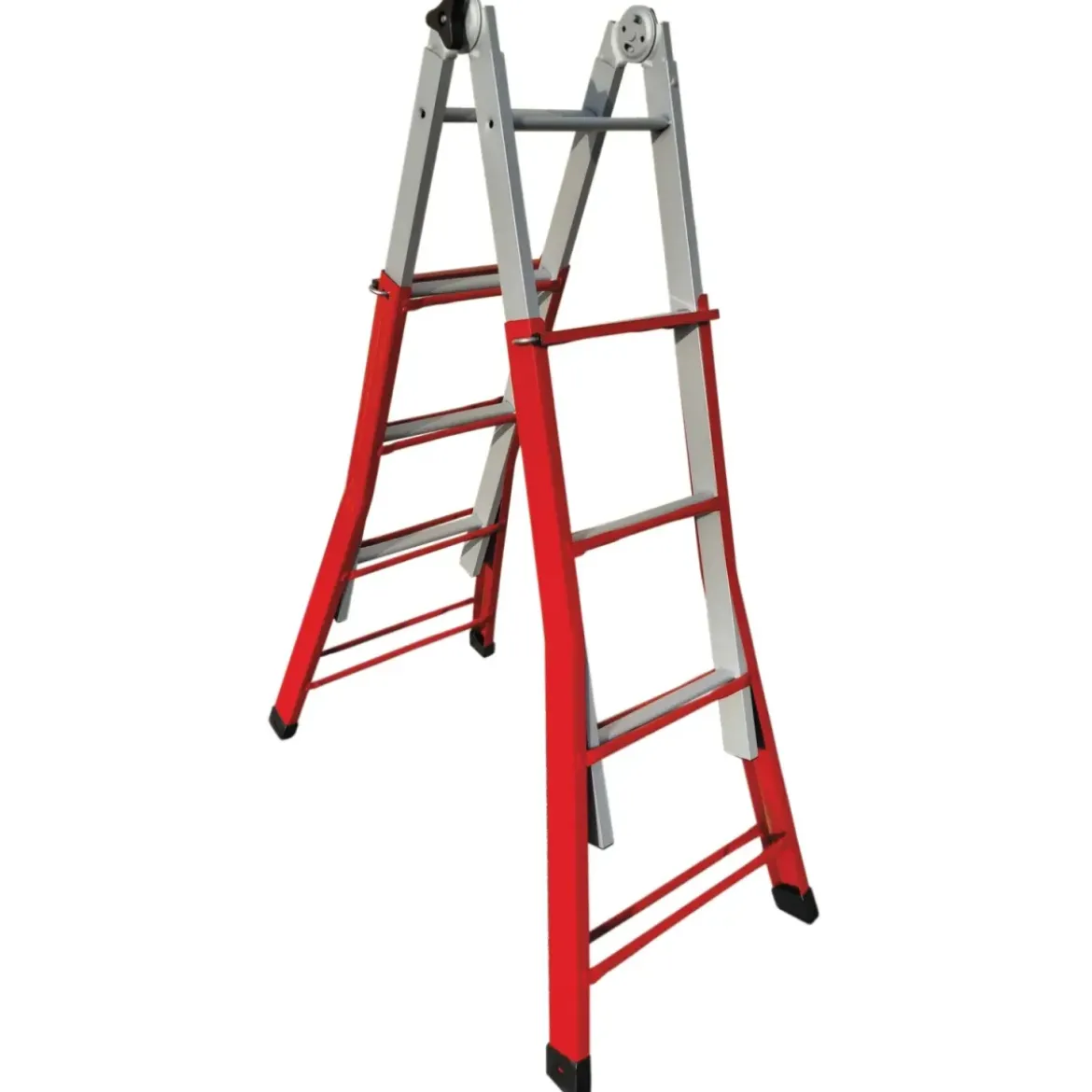 Scala Telescopica 4+4 Gradini Allungabile 3.7 mt Multiuso Scaletta Bricolage