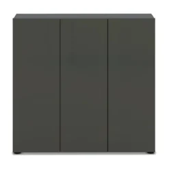 Scarpiera 3 Ante 120x34x115 cm Antracite Moderna