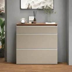 Scarpiera 120 cm 3 Ante Ribalta Tortora Rovere Salvaspazio da Ingresso