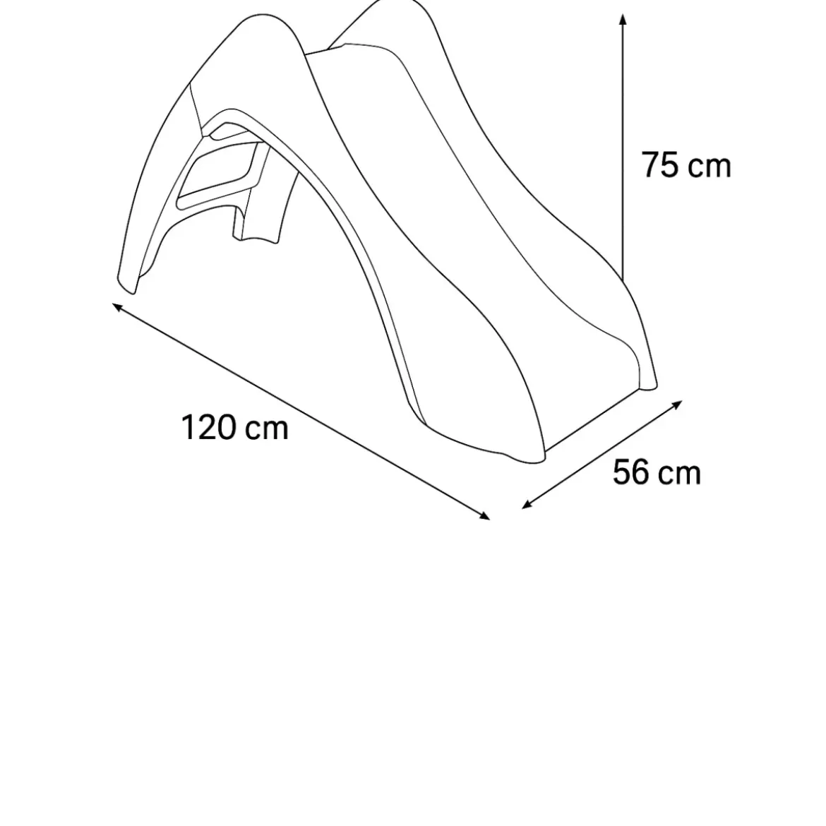 Scivolo Bambini 120x56x75 cm da Giardino Resina Resistente