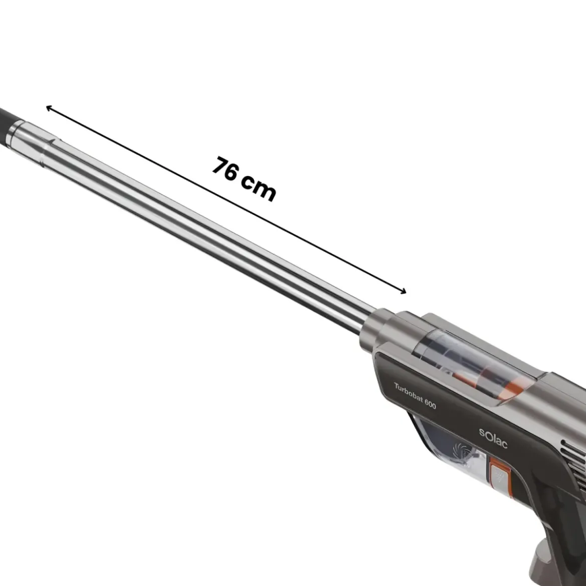 Scopa Elettrica 600W Senza Sacco con Filtro HEPA e Tubo Telescopico