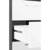 Scrivania Angolare Ufficio 180x160 cm con 3 Cassetti Bianco Grigio