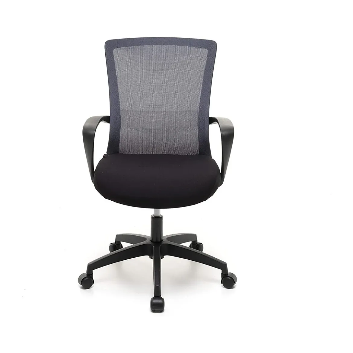 Sedia da Scrivania Seduta Ufficio Grigio con Braccioli Ergonomica con Ruote