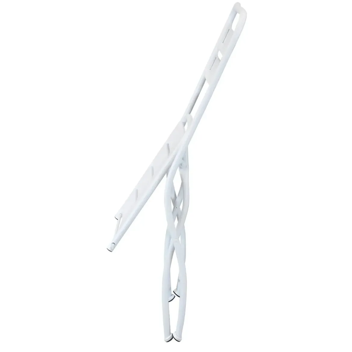 Sedia Pieghevole in Acciaio Bianco per Esterno e Interno 42x50x88 cm