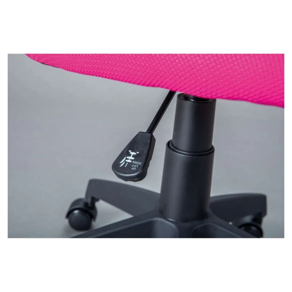Sedia Rosa con Ruote Colorata Poltrona Cameretta Regolabile e Girevole