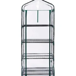 Serra in Acciaio 160 cm per Piante Copertura in PVC da Giardino o Balcone