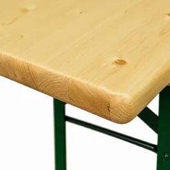 Set Birreria 220x80 in Legno Tavolo 2 Panche Gambe Richiudibili da Sagre Feste