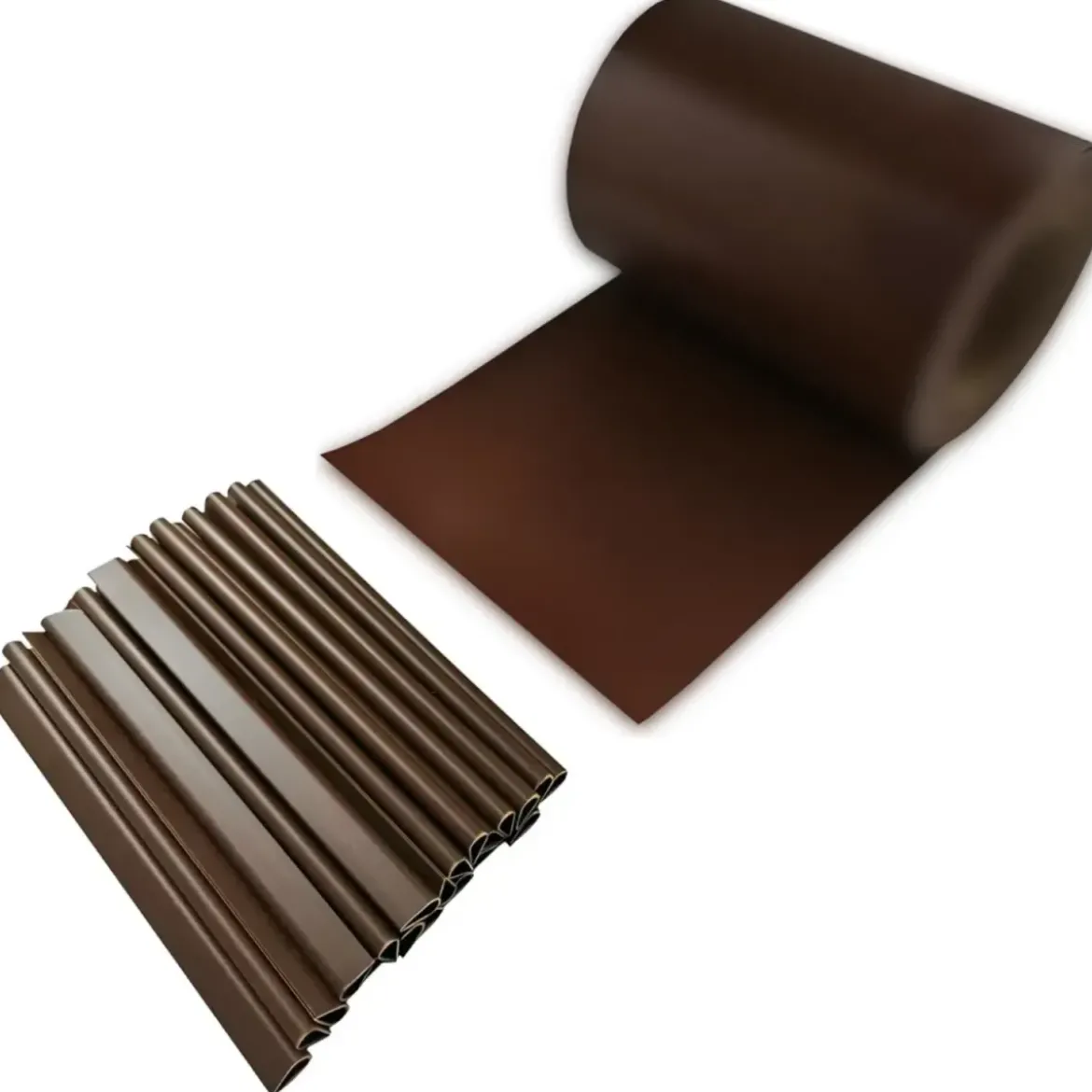 Set 20 Clip Finecorsa per Rotolo Frangivista in PVC Marrone 19 cm