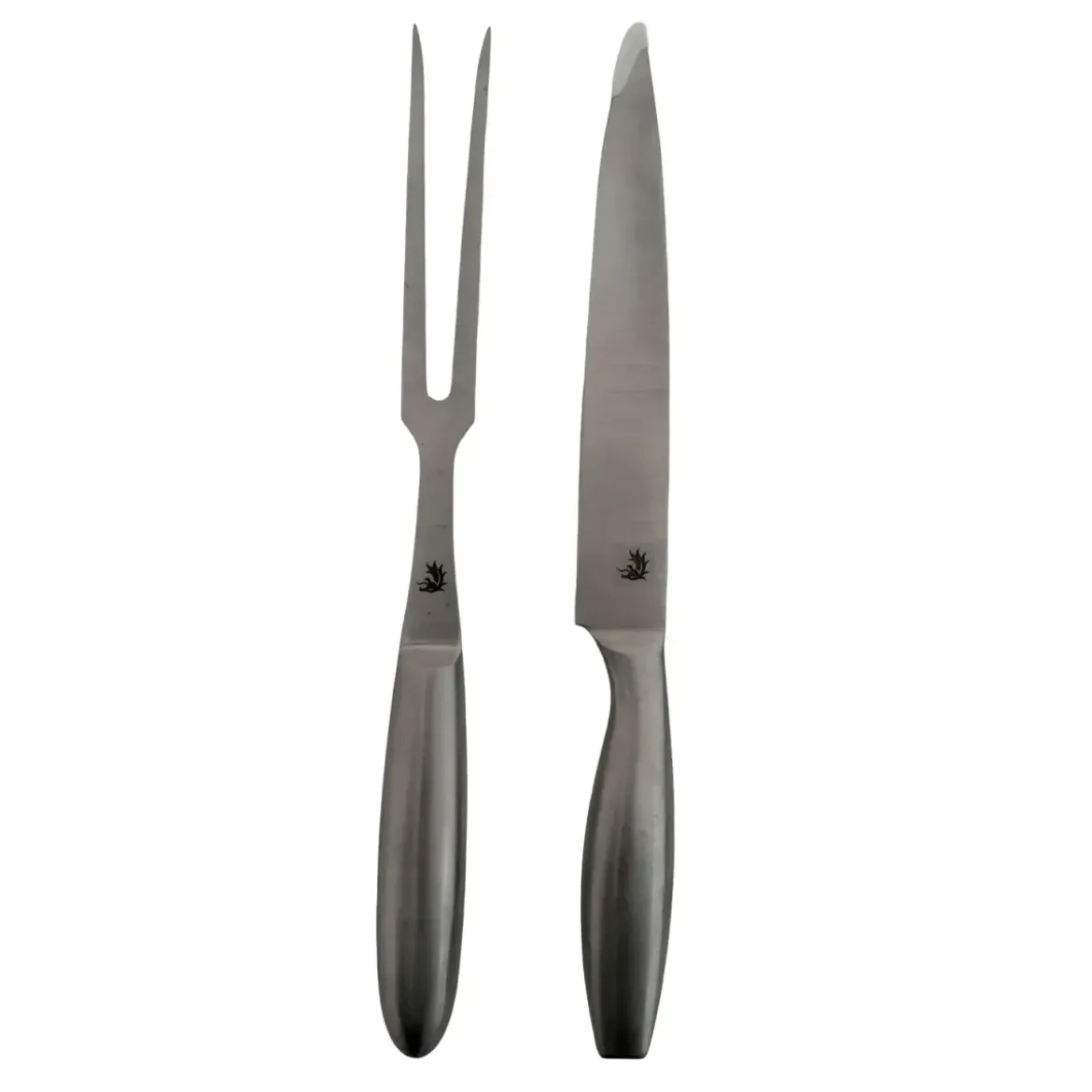 Set da Taglio per Barbecue Acciaio Inox Coltello Forchetta 33 cm