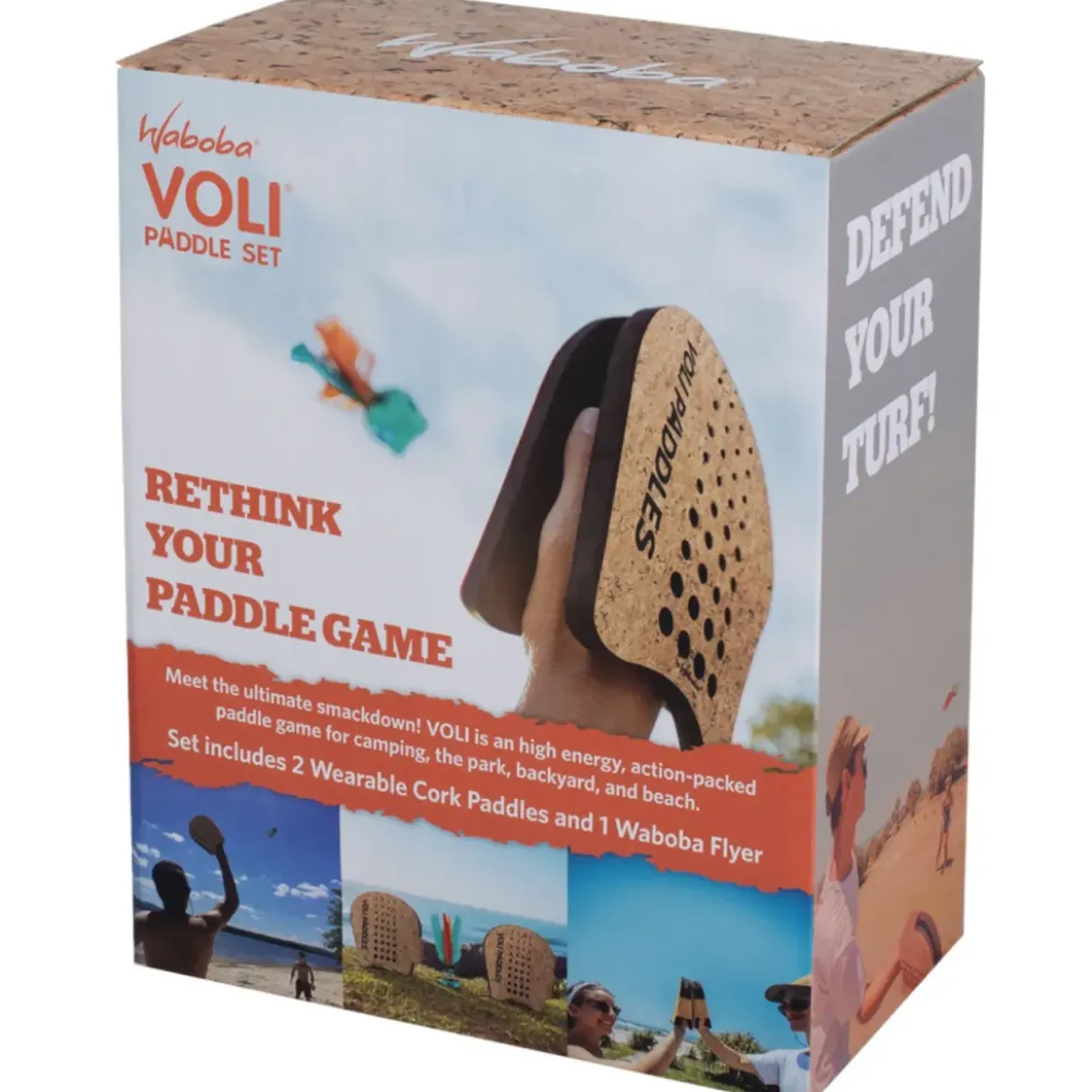Set Paddle Badminton Volano 2 Racchette in Sughero Gioco da Esterno