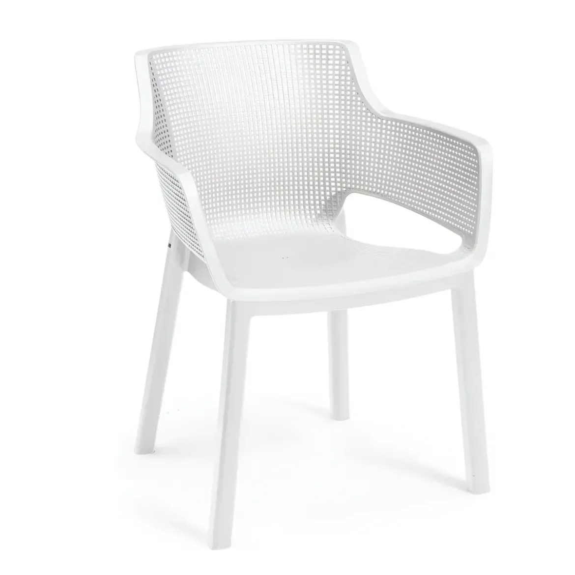 Set 6 Sedie da Esterno Keter Bianco Impilabili Resistenti UV Moderne