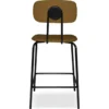 Set 2 Sgabelli per Cucina Penisola in Ecopelle Marrone Effetto Cuoio