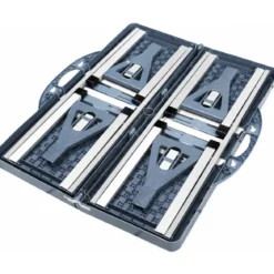 Set Tavolo Pieghevole con 4 Sgabelli in Alluminio Grigio Pic Nic