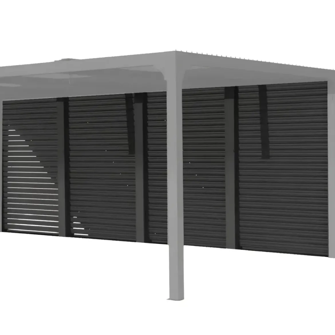 Set 3 Veneziane Laterali Alluminio per Pergola Bioclimatica Lato 3,6 m