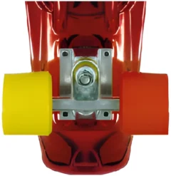 Skateboard 57 cm Cromato Ruote PVC Struttura in Alluminio Blu o Rosso