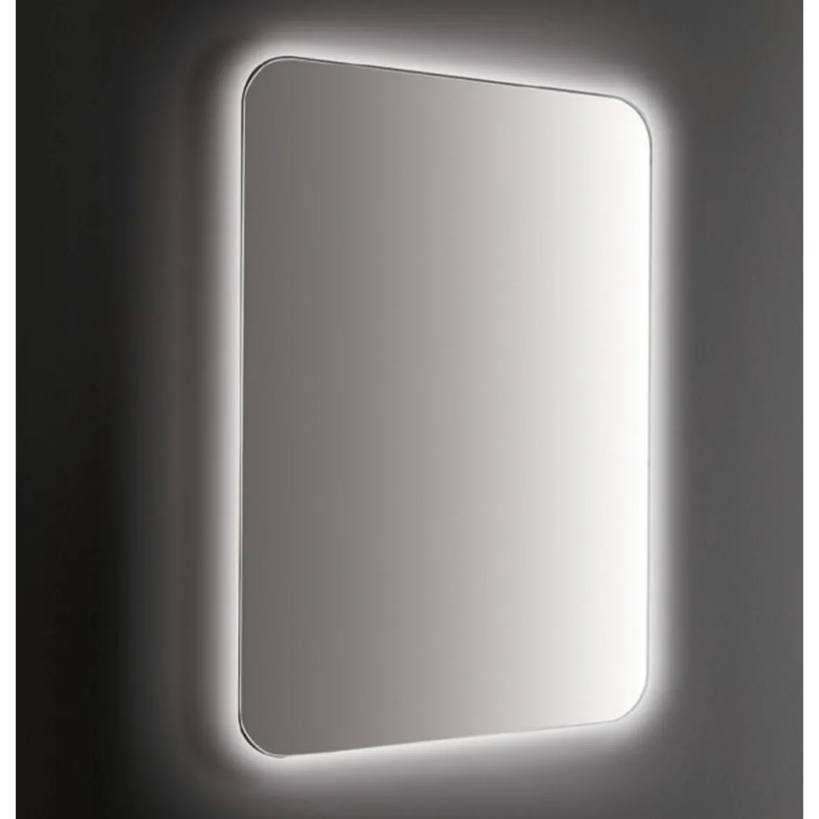 Specchio Rettangolare per Bagno Illuminato a Led 60x80 Reversibile