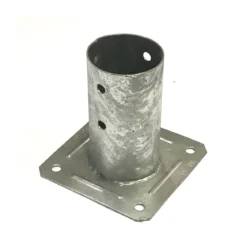 Staffa a terra a Bicchiere 12 cm Palo Rotondo Porta Pilastro Pergole in Legno