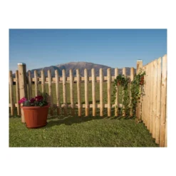 Steccato Bordura Aiuola 200 cm h 80 da Giardino Recinzione Staccionata in Legno