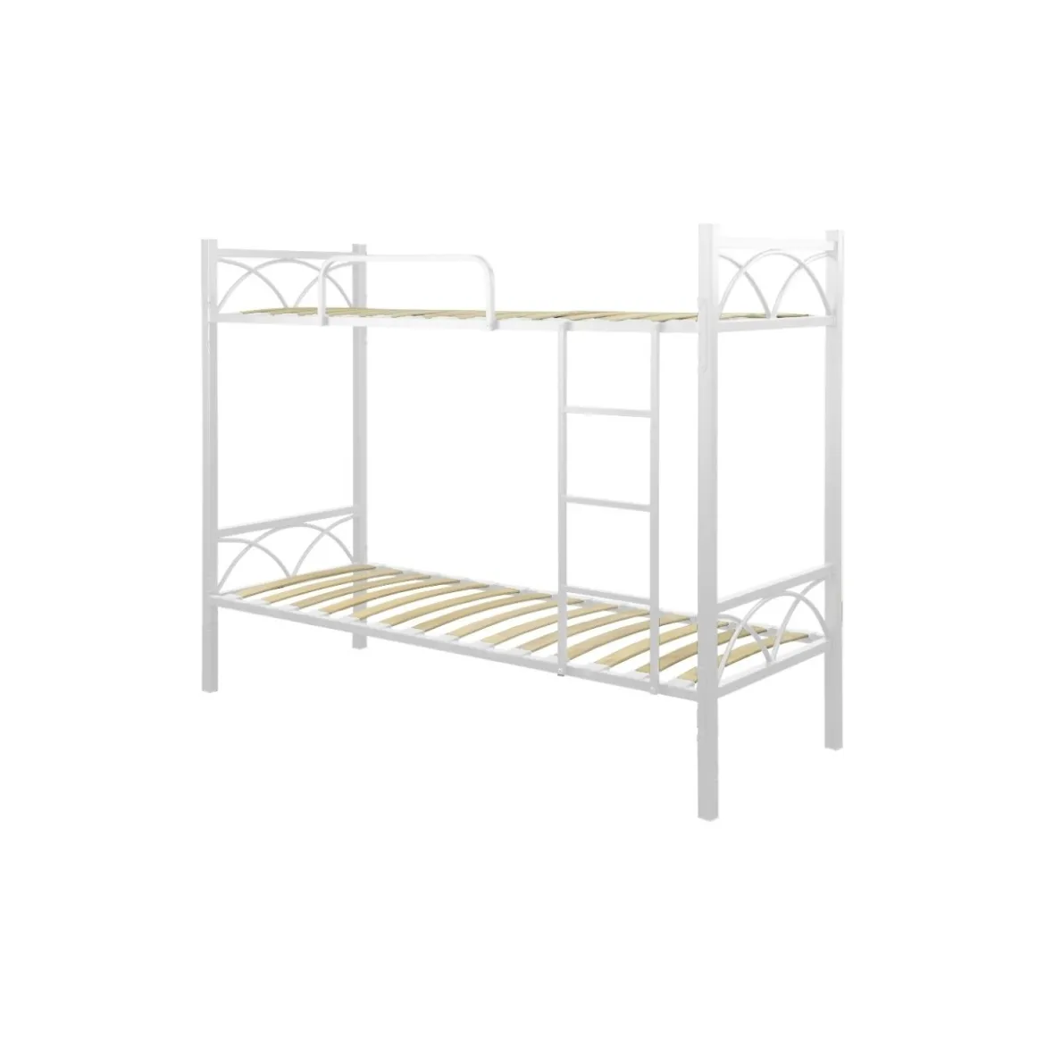 Struttura Letto a Castello con doghe 198x80x160 cm in Bianco