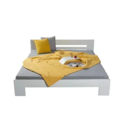 Struttura Letto Matrimoniale 180x200 cm Bianco senza Doghe