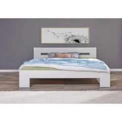 Struttura Letto Matrimoniale 180x200 cm Bianco senza Doghe