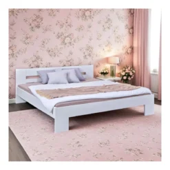 Struttura Letto Matrimoniale 180x200 cm Bianco senza Doghe