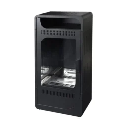 Stufa a Bioetanolo Fiammetta Ventilata Nero Camino 3,5kw Riscaldamento
