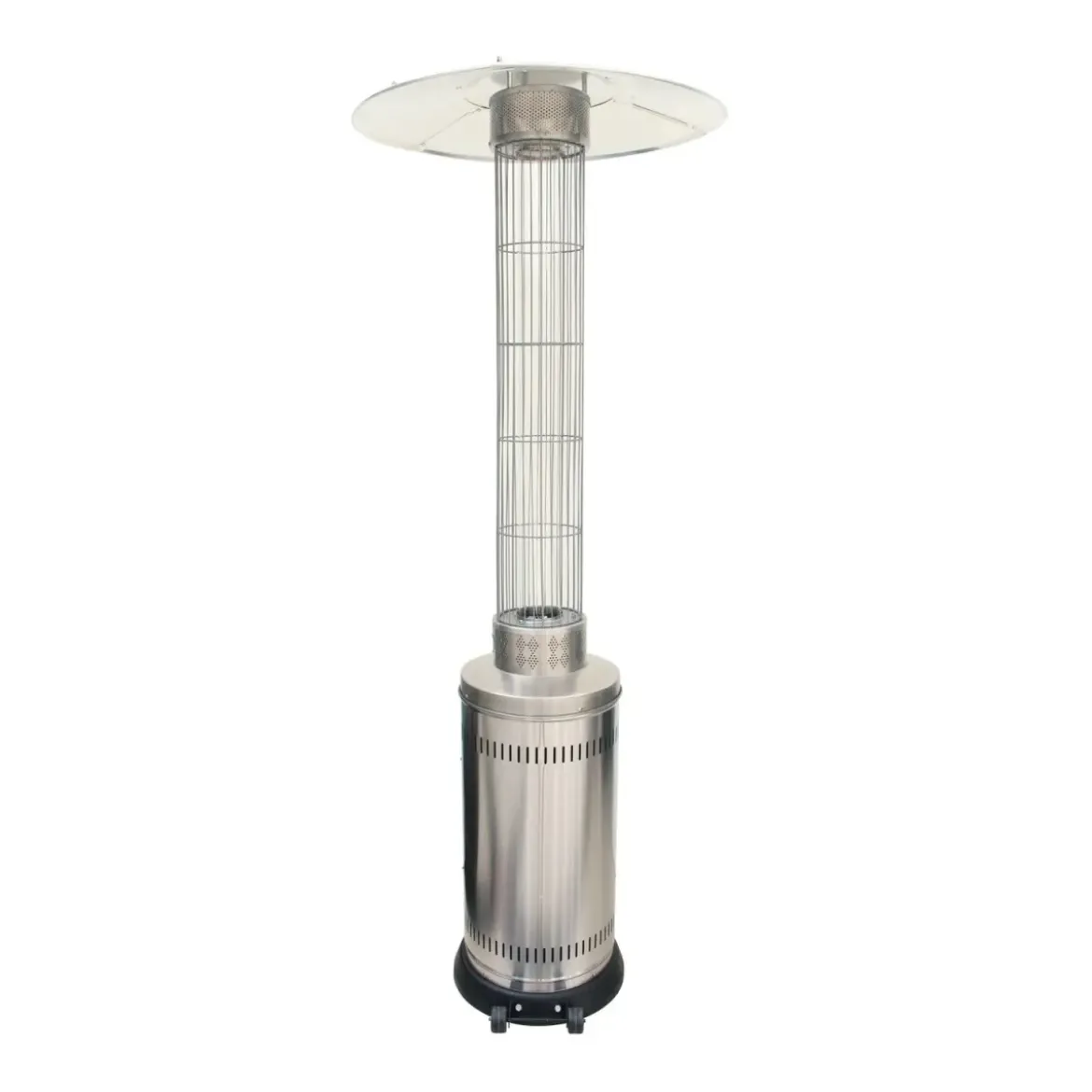 Stufa a Gas a Fungo da Esterno 10500W Cilindrica Acciaio Inox Lucido