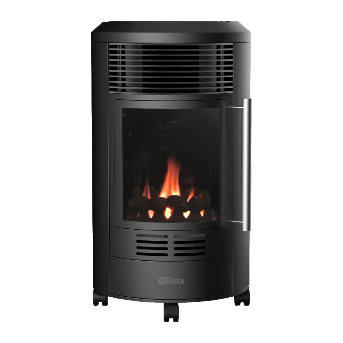 Stufa a Gas 3.4kW Infrarossi Effetto Camino Catalitica Fiamma Vera