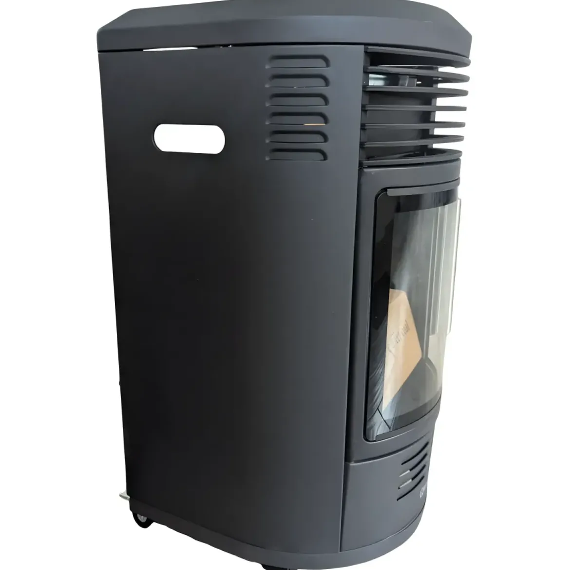 Stufa a Gas 3.4kW Infrarossi Effetto Camino Catalitica Fiamma Vera