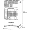 Stufa a Infrarossi Gas 4100W Portatile Bordeaux Valvola di Sicurezza