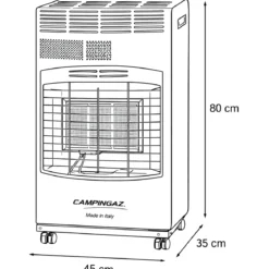 Stufa a Infrarossi Gas 4100W Portatile Bordeaux Valvola di Sicurezza