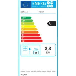 Stufa a Legna 8kW Bordeaux Acciaio Ghisa con Vano Portalegna